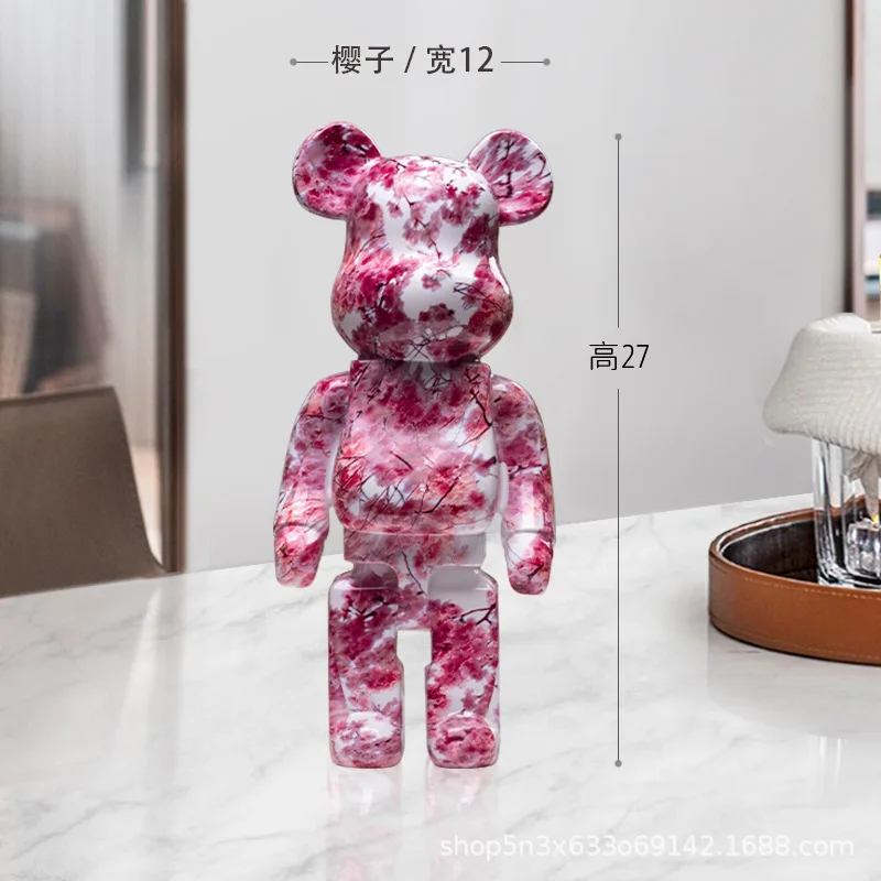 

Beautiful Bear Statue Resin Marble Pattern Decoration Bear Statue Sculpture Decoration Luxury Living Room Decoration Home Decora