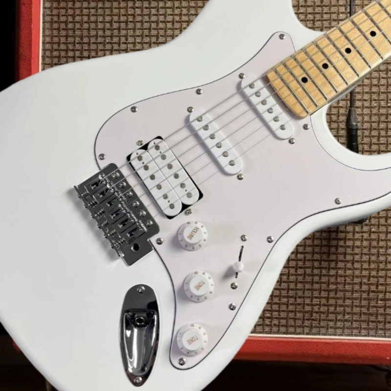 White STS Electric Guitar Maple Neck Fortune Paulownia Wood Body New Year Gift Free Shipping