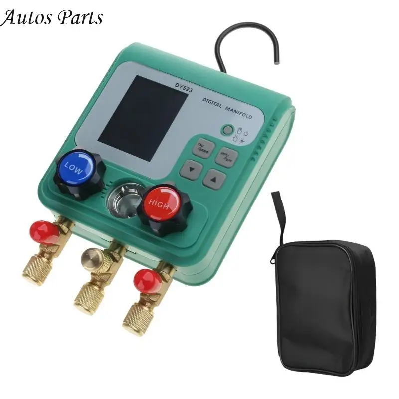 57BA Car Air Conditioning Vacuum Pressure Gauge Digital Manifold Diagnostic Tool with Automatic Shutoff to Save Battery Life