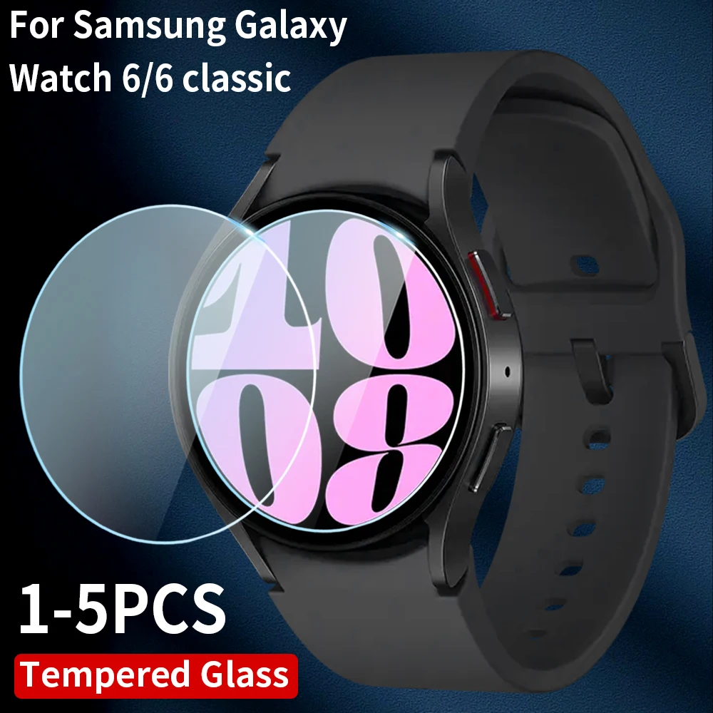 Tempered Glass for Samsung Galaxy Watch 6 40mm 44mm HD Screen Protector Film Anti-Scratch for Galaxy Watch 6 Classic 43mm 47mm