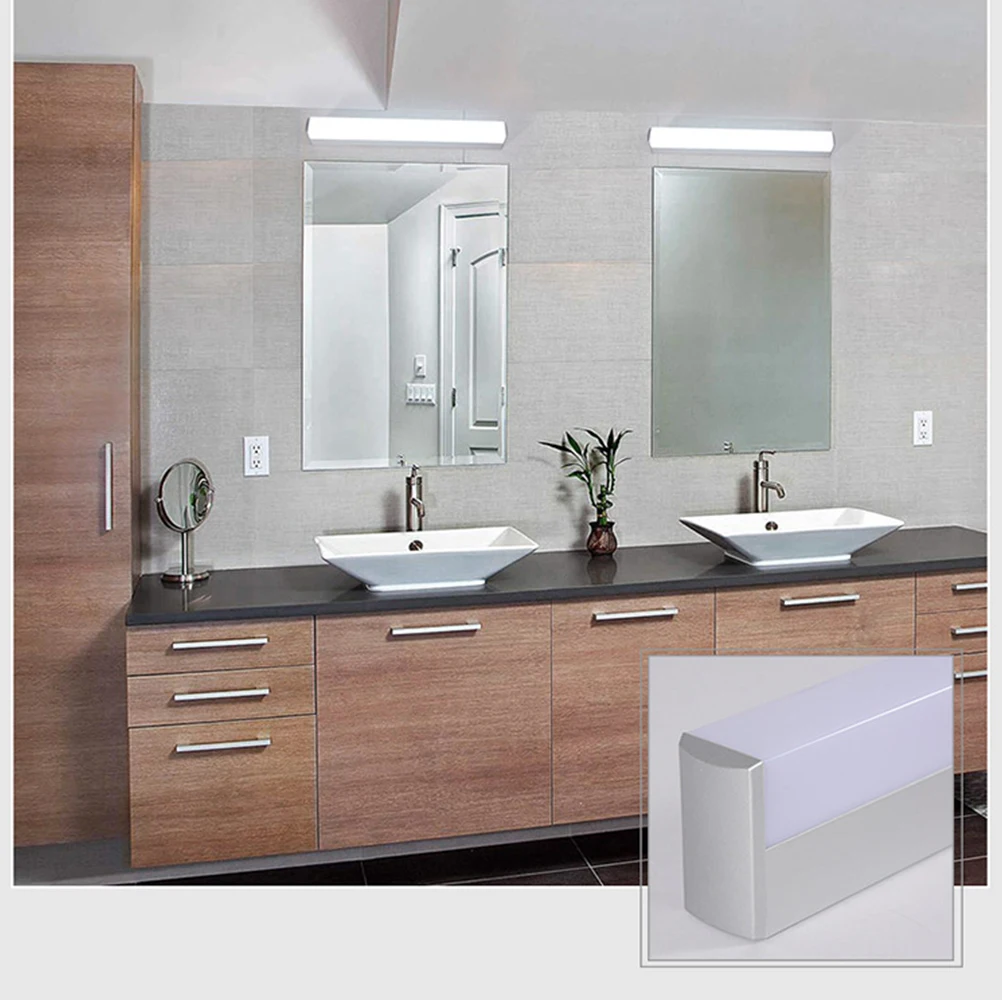 Led Mirror Front Light, Simple Style Bathroom Wall Lamp, Built-In Even Light Source, No Extra Bulb Needed, Modern