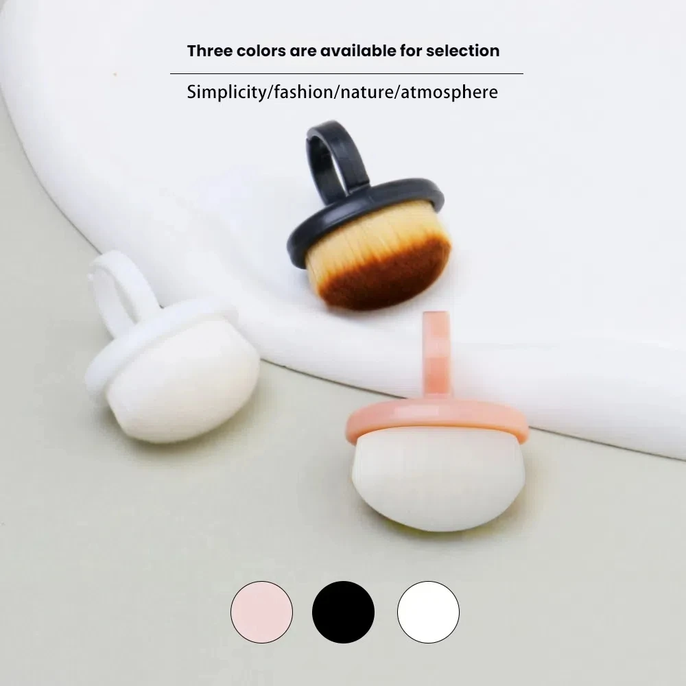 3Pcs Professional Ring Style Nail Dust Cleaning Brush Set Ultra Soft Bristles Polish Makeup Residue Removaval Essential Manicure