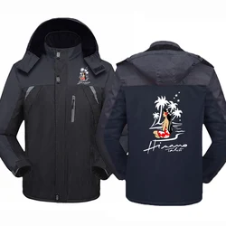 Hinano Tahiti Beer Men's New Printed Thicken Windbreaker Waterproof Warm Cold-Proof Mountaineering Comfortable Jackets Tops