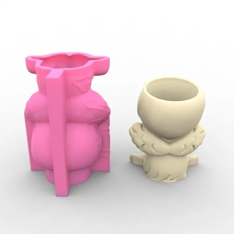 

R1WE Flower Pot Silicone Mold Planter Concrete Mold Angel Concrete Cement Mold for DIY Pen Holder,Home Decorations