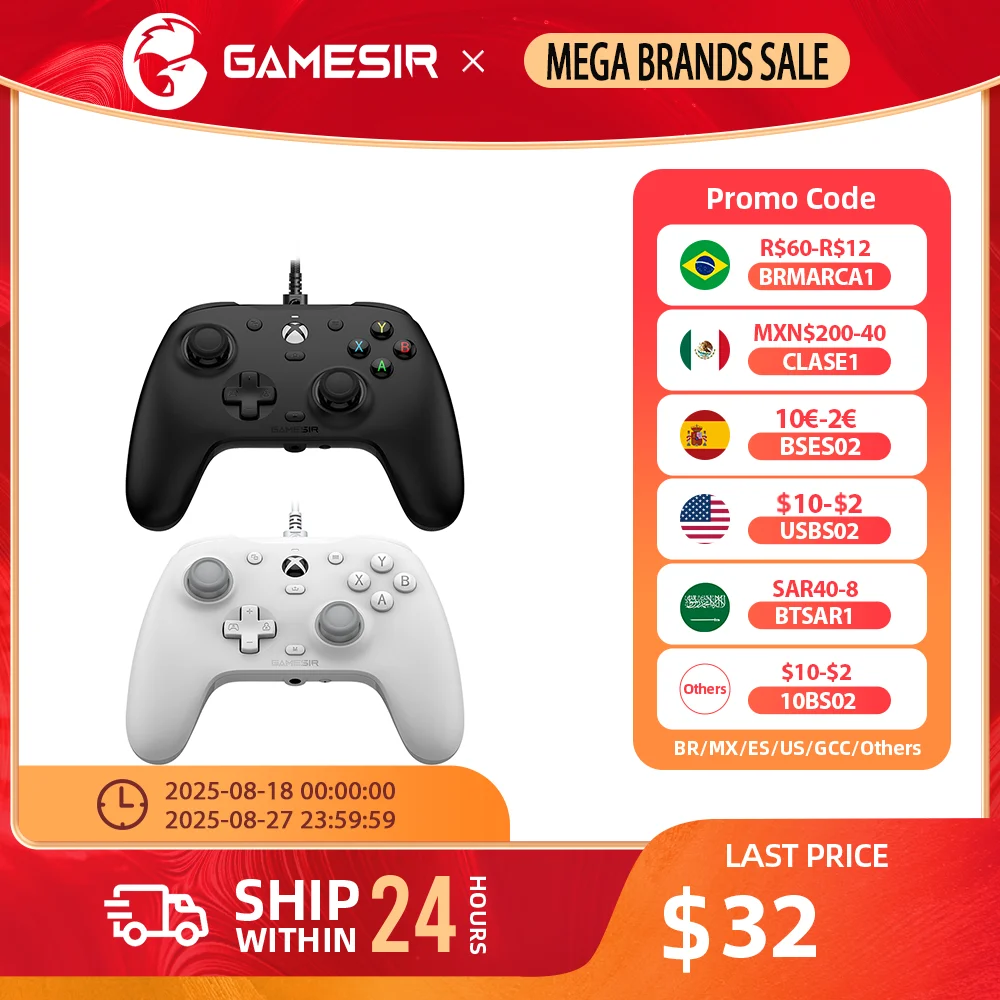 Проводной контроллер HE для Xbox Series X S, Xbox One X S, Steam и ПК с Windows 10/11, обновленный, с джойстиками на эффекте Холла