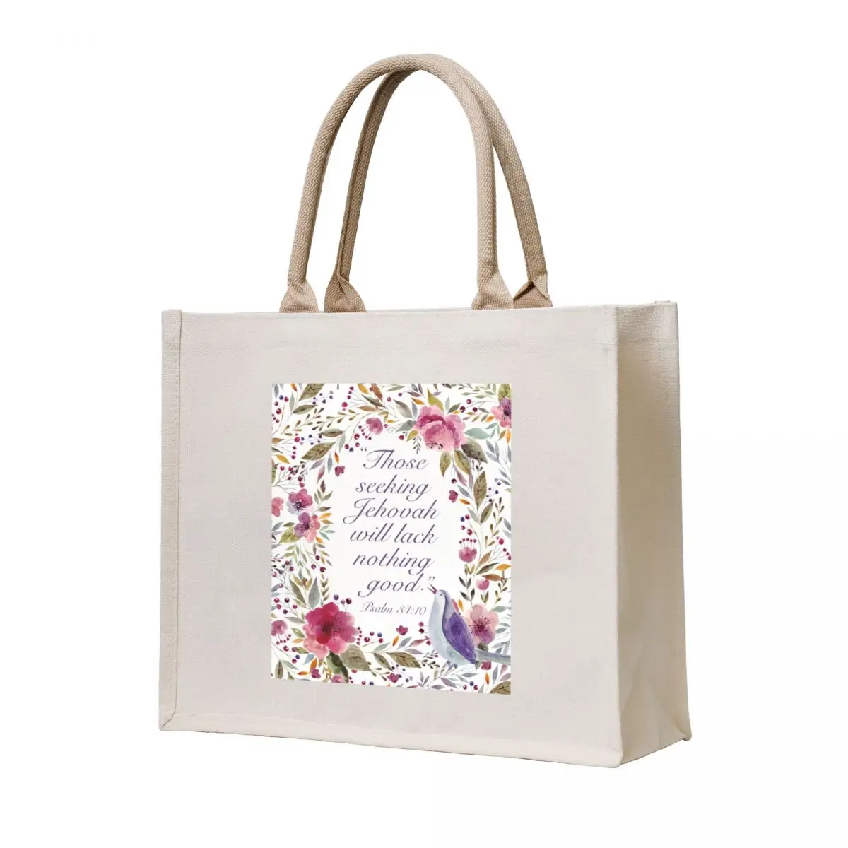 

Yeartext 2022 (Bird and Flowers) Tote Bag tote bags men Custom bag tote bag screen bags for women