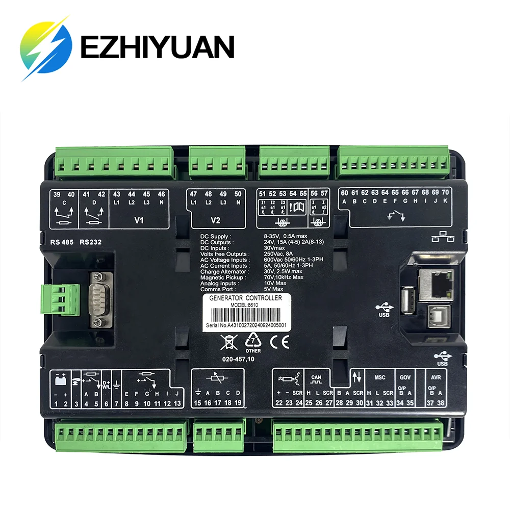 DSE8610MKII الأصلي أعماق البحار وحدة تحكم بالمولد لوحة مزامنة تحميل تقاسم السيارات بدء وحدة التحكم DSE 8610 MKII