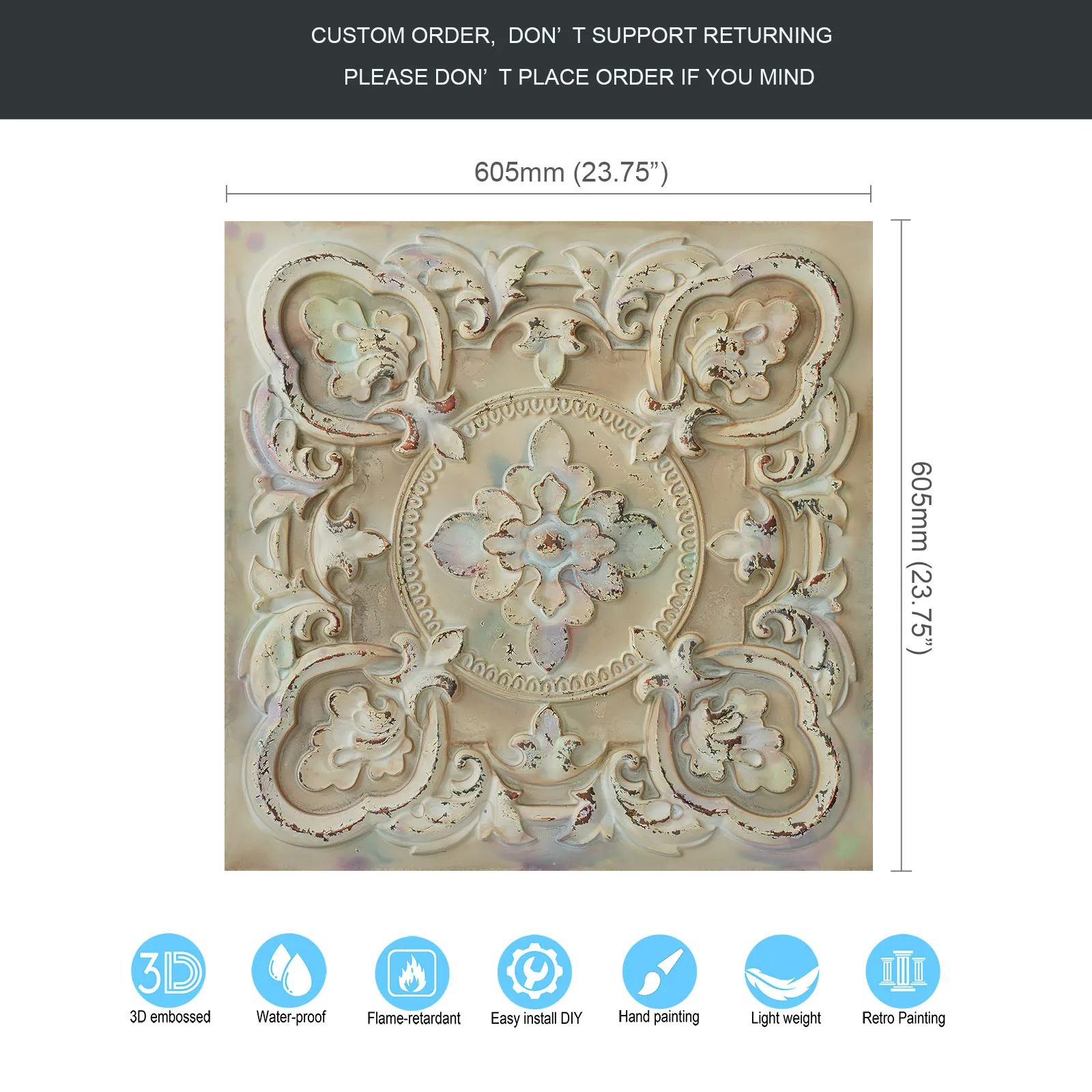Drop in Ceiling tiles cafe pub restaurant well ceiling panels PL30 10pcs