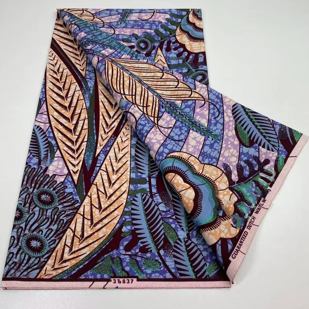 

2025 Nigerian Golden-Wax Print African Fabrics High Quality for Patchwork New Style Fabric for Clothing Home Decor 3C10