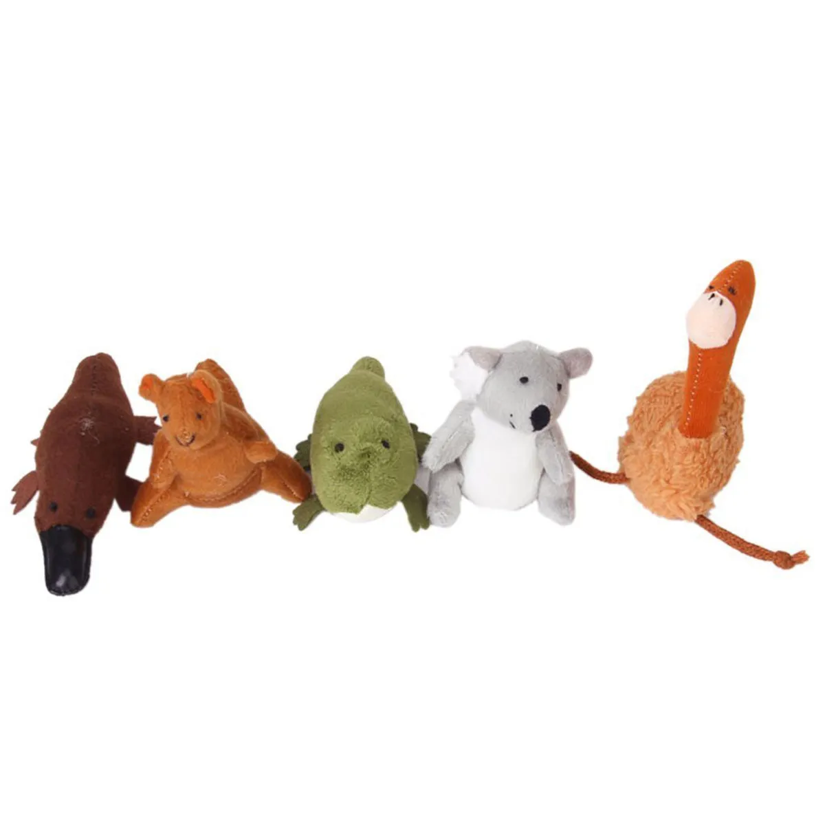 

5Pcs Australia Unique Animal Finger Puppets Koala Kangaroo Ostrich Early Learning Preschool Home Use Set