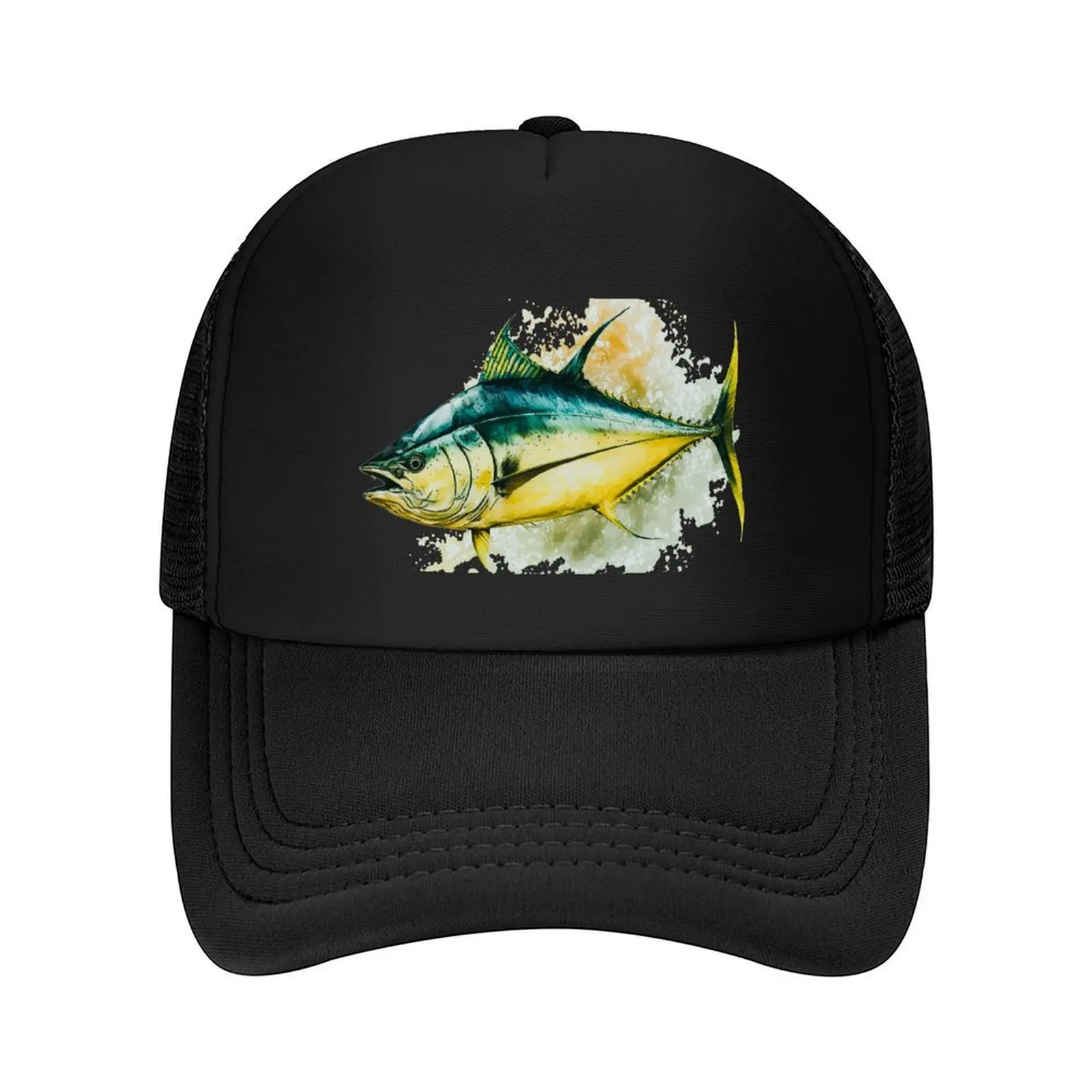 

Watercolor Tuna Baseball Cap Funny hats luxury woman cap Beach Wild Ball Hat Men's Hats Women's