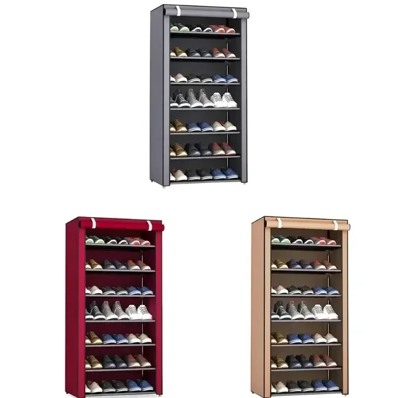 Multi-layer Shoe Rack Simple Assembly of Non-woven Corridor Entrance Bracket To Save Space Home Furniture Dustproof Shoe Rack