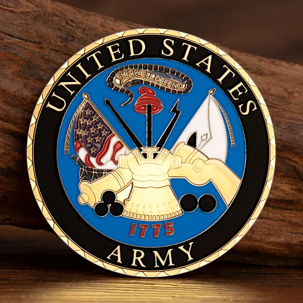 1775 US Eagle Gold Plated Military Great Seal of The United States Collectible Coin Army Department Souvenir Coins