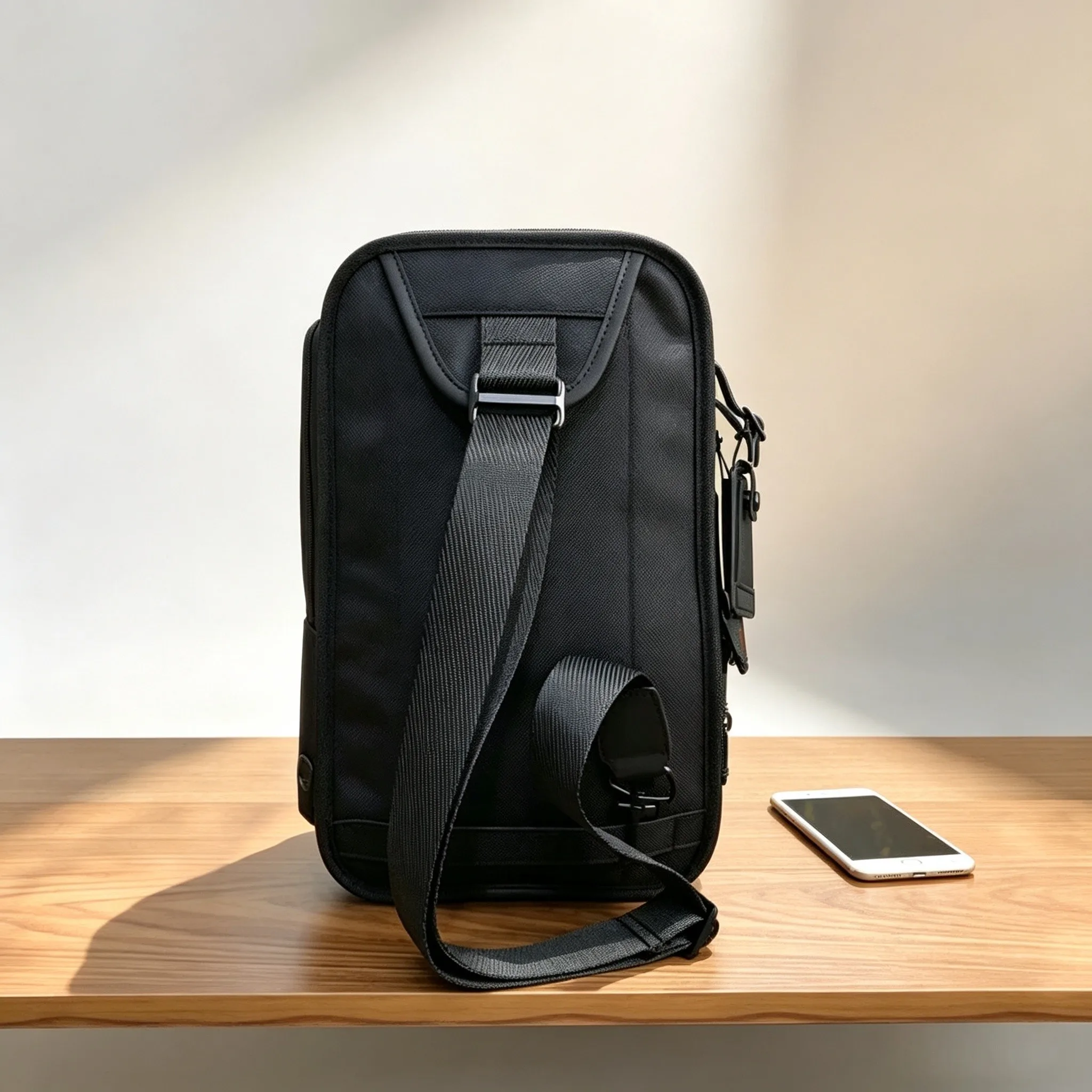 Men Ballistic Nylon Sling Chest Bag, Minimalist Fashion Crossbody Shoulder Bag for Outdoor Business Travel Daily Commute view 3