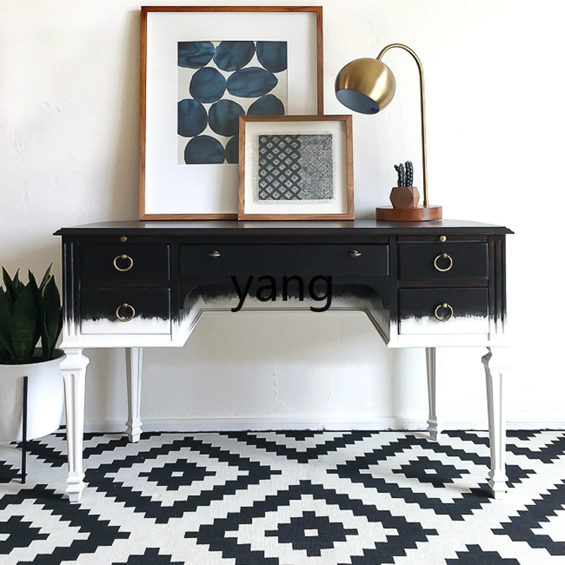 

YHM solid wood hand-painted creative desk writing desk