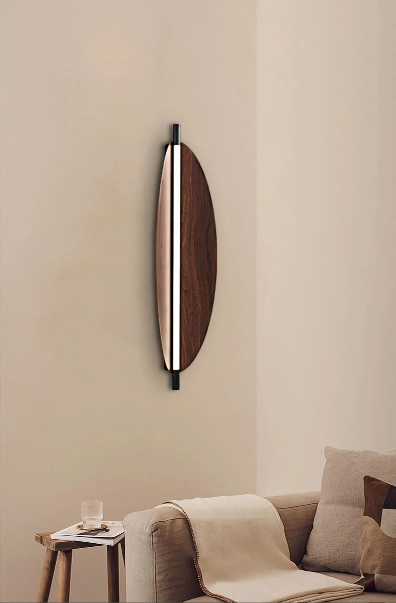 Brown Metal Leaf Home Wall Light