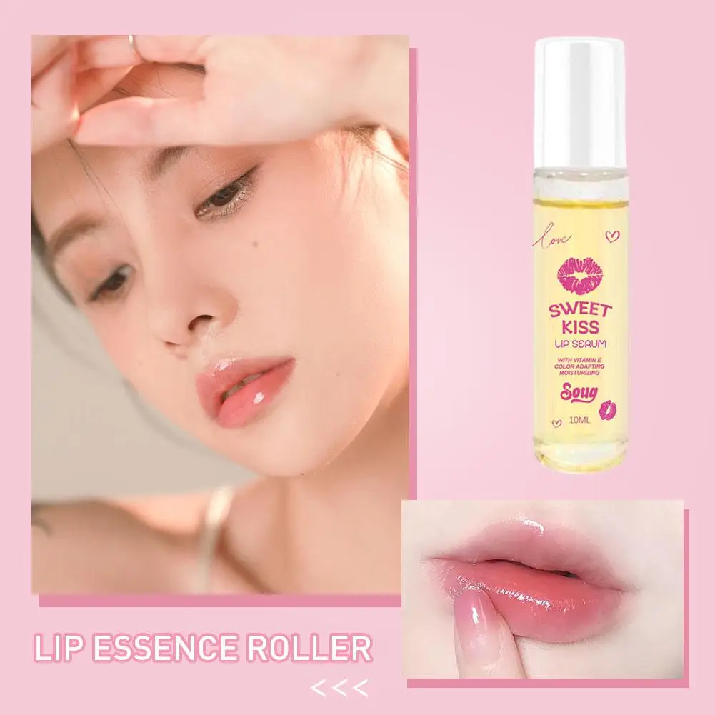 SOUG Roll-On Lip Balm Moisturizing Natural Plumping Lip Oil พร้อมกลิ่นผลไม้สาวเครื่องสําอางสําหรับออกเดทการเดินทาง