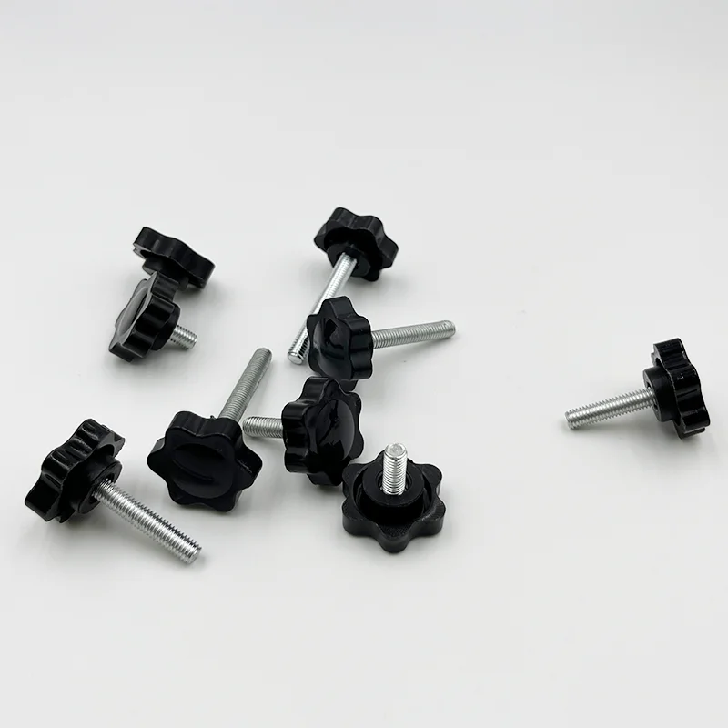 M5 M6 M8 Sternform Gewinde Klemmgriff Bolzen Bakelit Handknopf Anziehschraube Industrieausrüstung Kunststoff Stahl Set – Detail 7