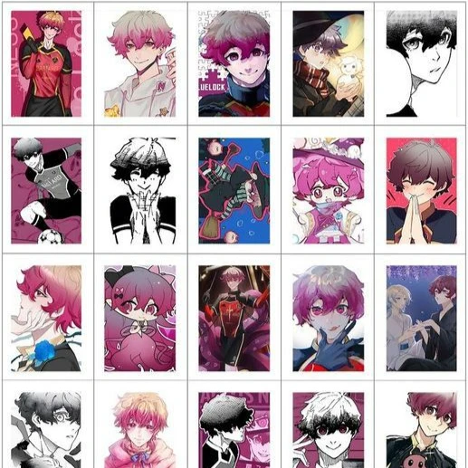 100 قطعة بطاقة ليزر أنيمي قفل أزرق ألكسيس · نيس تأثيري الكرتون بطاقة بريدية صور لومو بطاقة حلية جمع هدية