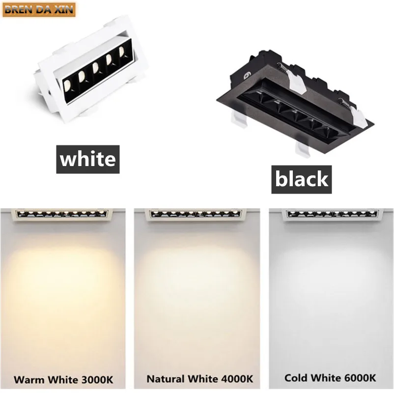 Możliwość przyciemniania oświetlenia LED typu downlight Światło punktowe COB Światło liniowe 10W 20W 30W Światło kratki Lampa sufitowa LED wbudowane