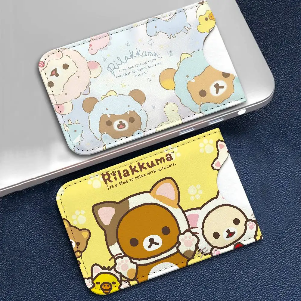 Popular Cute R-rilakkumas bear Card Protect Credit Bank Card Holder Case Slim Wallet Protector for Men Travel Shopping