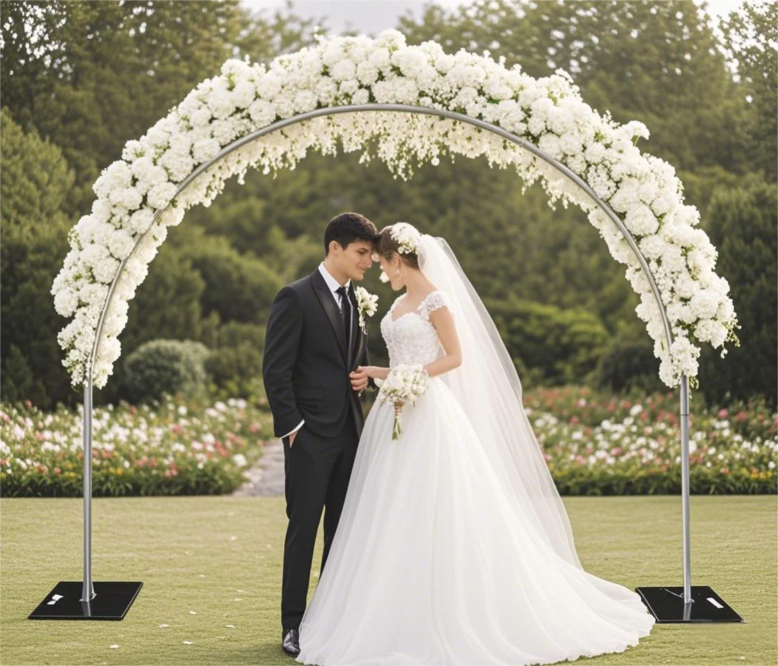 

Portable Balloon Arch Kit 3x3m，Aluminum Wedding Backdrop Frame, Party Decor for Birthdays/Receptions, Modular Welcome Door