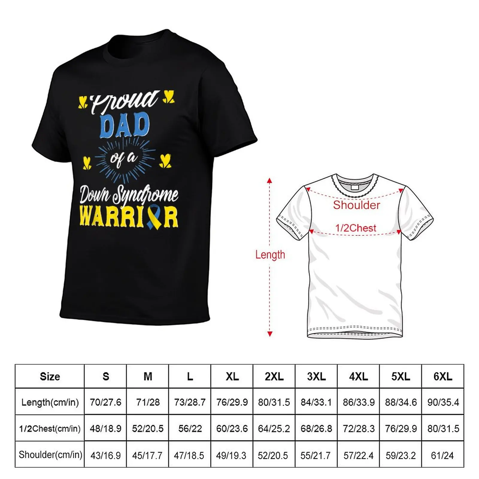 Proud Dad Of Down Syndrome Warrior Awareness Trisomy 21 T-Shirt Fitness Quick Dry Short Sleeve Top