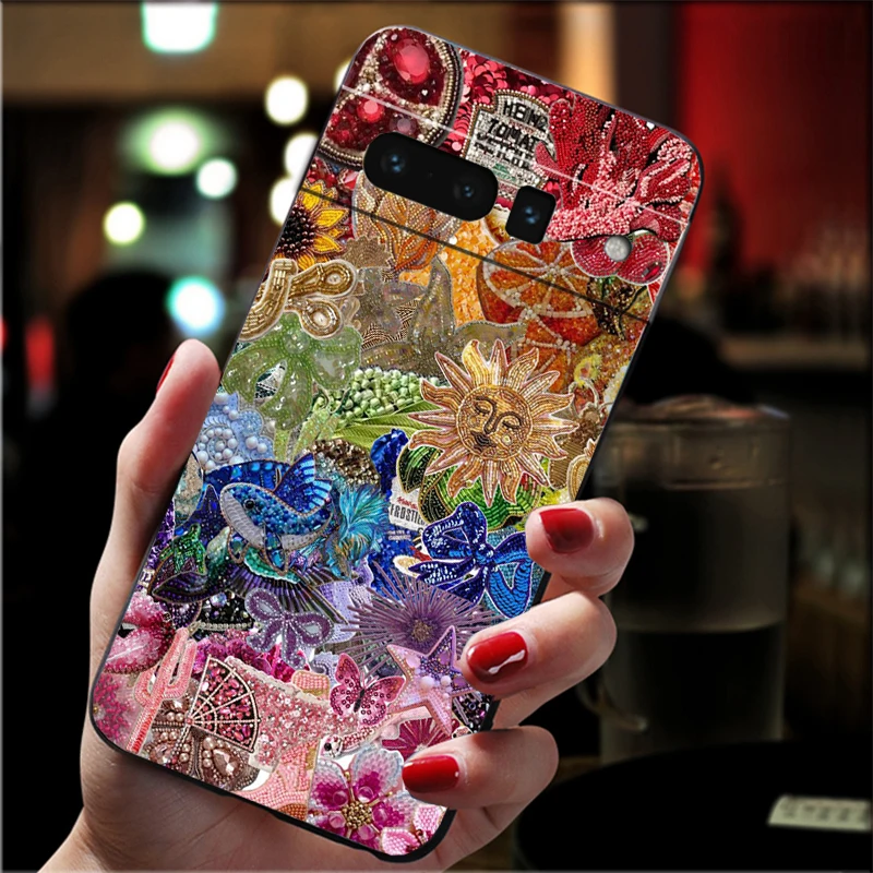 حافظة لهاتف جوجل بيكسل 10 9 برو XL 9A 8 7 6 برو بيكسل 8A 7A 6A بكسل 8 7 6 5 كواكب الفاكهة المطرزة حيوان المحيط