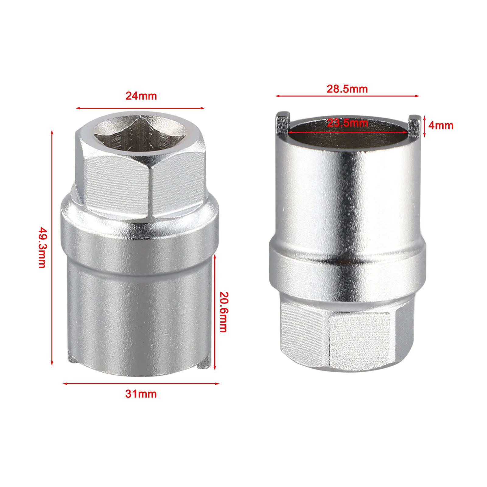 

24mm Hexagon Tool Bike Freehub Tool Bike Repair Shop Edge Grinding Higher Notch Precision 45 Carbon Steel Material