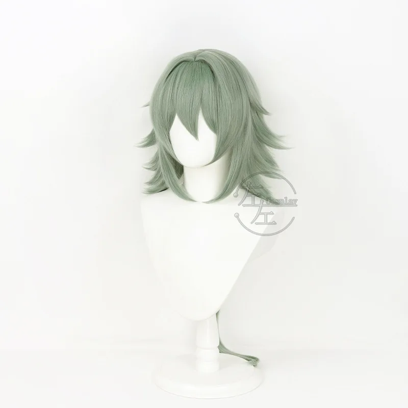 Peluca de Cosplay César King Zenless Zone Zero, accesorio de disfraz para mujer, trenza verde, pelo largo, peluca de actuación para fiesta de Halloween