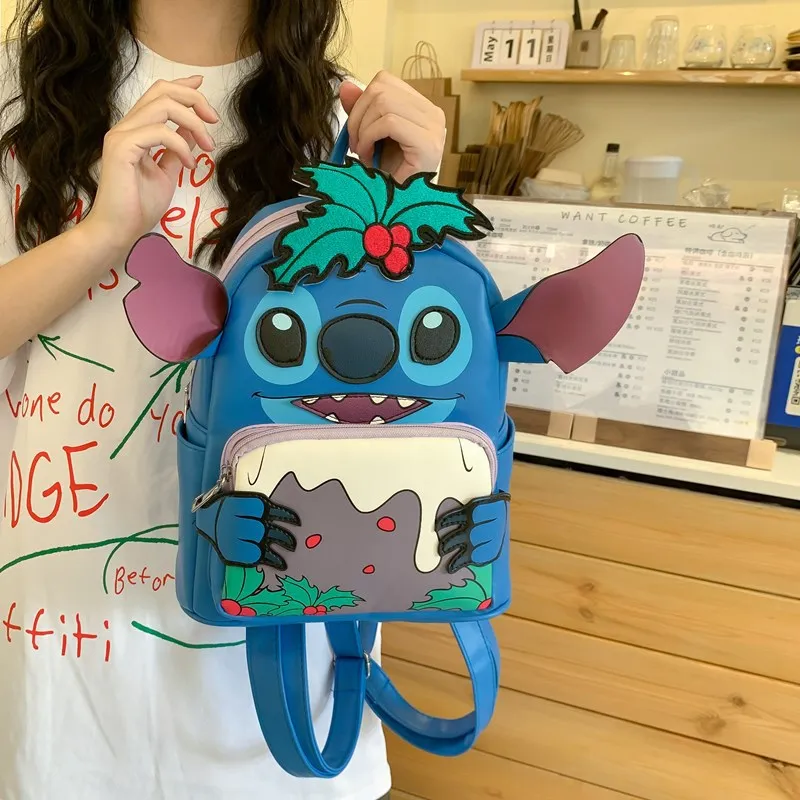 حقيبة ظهر ديزني الجديدة القبيحة اللطيفة اللطيفة باللون الأزرق الوحش حقيبة ظهر كاجوال للسفر