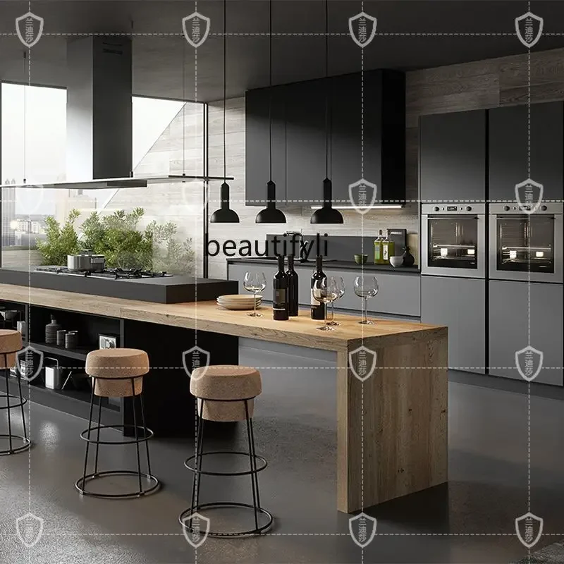 X11الطالية الحد الأدنى منصة مشروبات الجزيرة الوسطى الجدول وحدة التحكم المنزلية متعددة الوظائف الجدول جزيرة تايبي طاولة طعام أوروبية #3