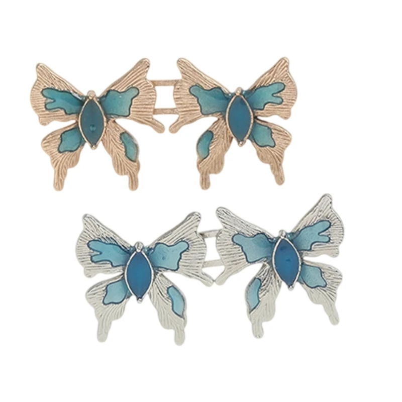 Butterfly Tighten Waist Button for Skirt Pants Jeans Adjustable Waist Clip Clothing Detachable Waist Button Dropship