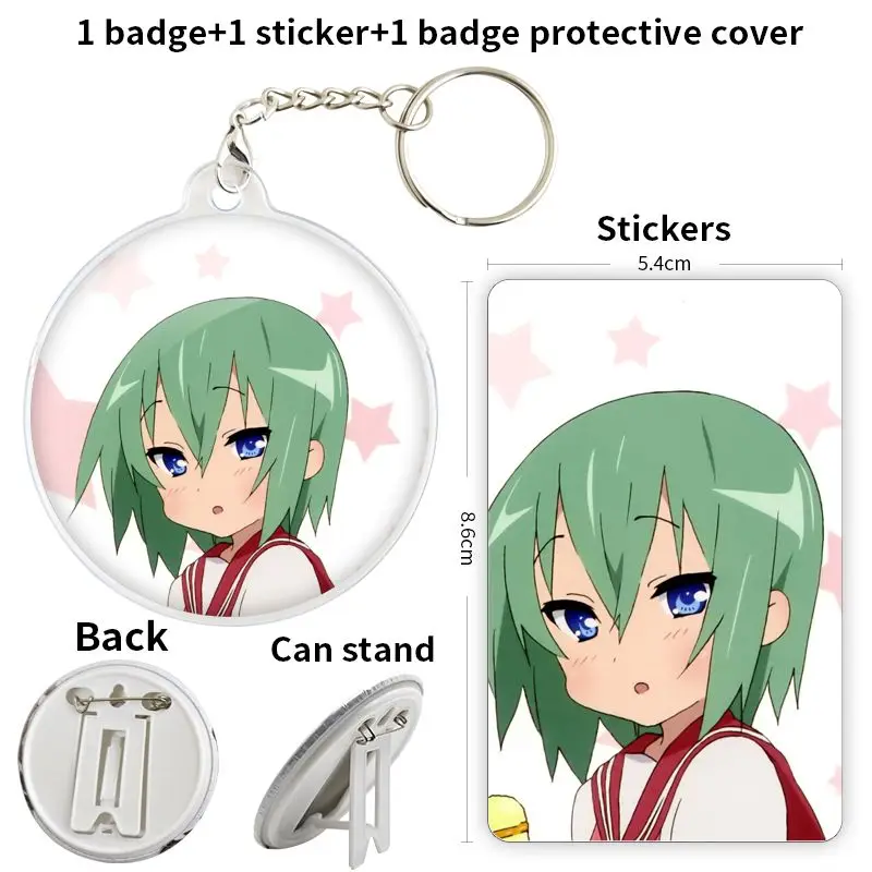 Iwasaki Minami Game أنيمي شخصية شارة بروش مرساة الأجهزة الطرفية دبوس التلبيب هدية عيد ميلاد قبعة حقيبة مدرسية الموضة