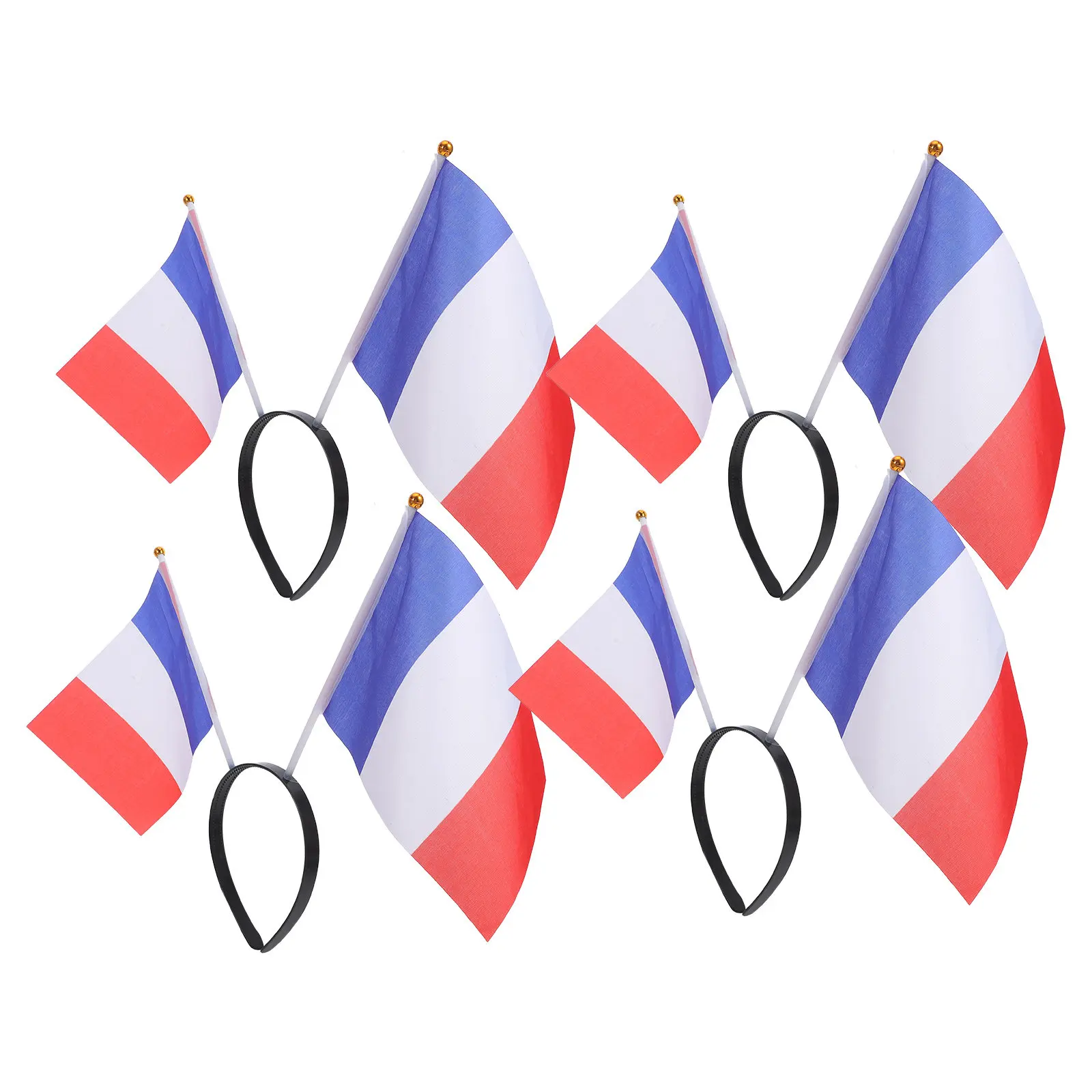 

Набор из 4 повязок на голову с флагом Франции для спортивных фанатов: привлекательные, патриотические, для футбольных вечеринок