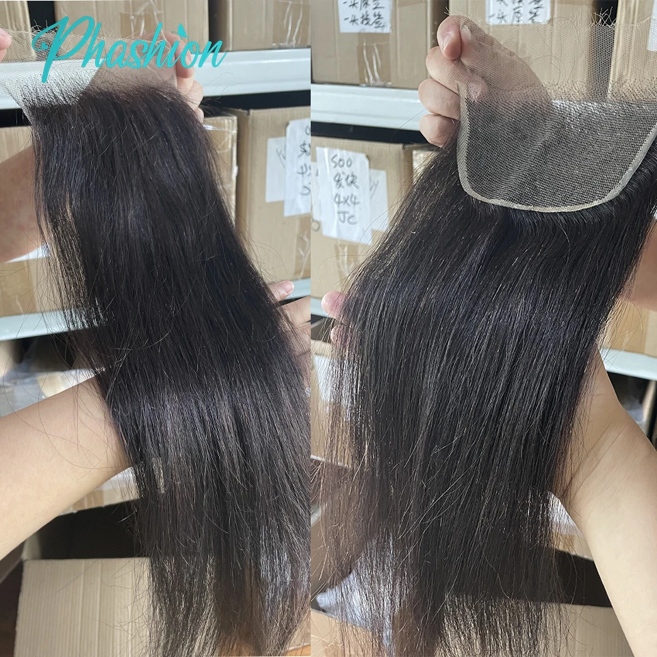 Phashion HD 6X4 9x6 ปิดลูกไม้ตรง Pre Plucked Swiss ปิดเท่านั้นสีดําธรรมชาติ 100% Remy Human Hair ขาย