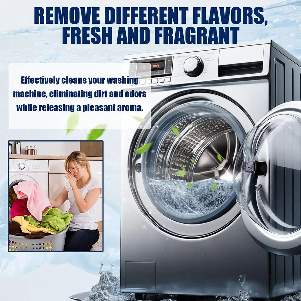 Powerful Dirt Removal Cleaning Tablets For Washing Machine Effervescent Tablets For Deep Cleaning Septic Safe Eco-Friendly