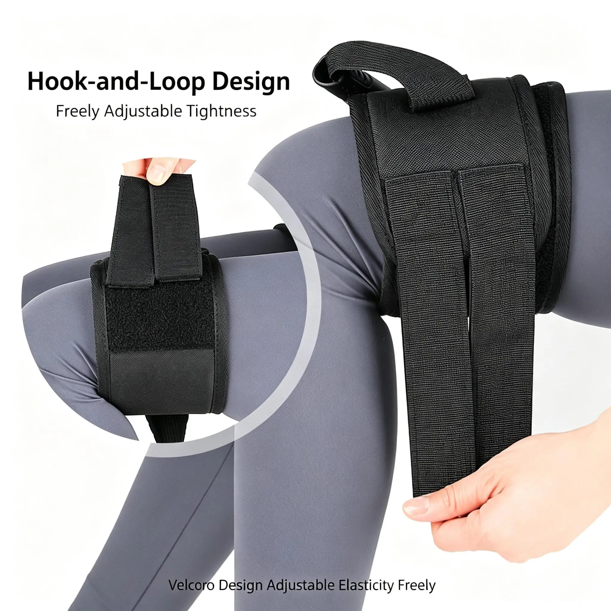 Elderly Leg Lifting Assist Belt Handle Assist for Leg Movement Leg Care with PVC Handle Thick Soft Padded Adjustable Velcro