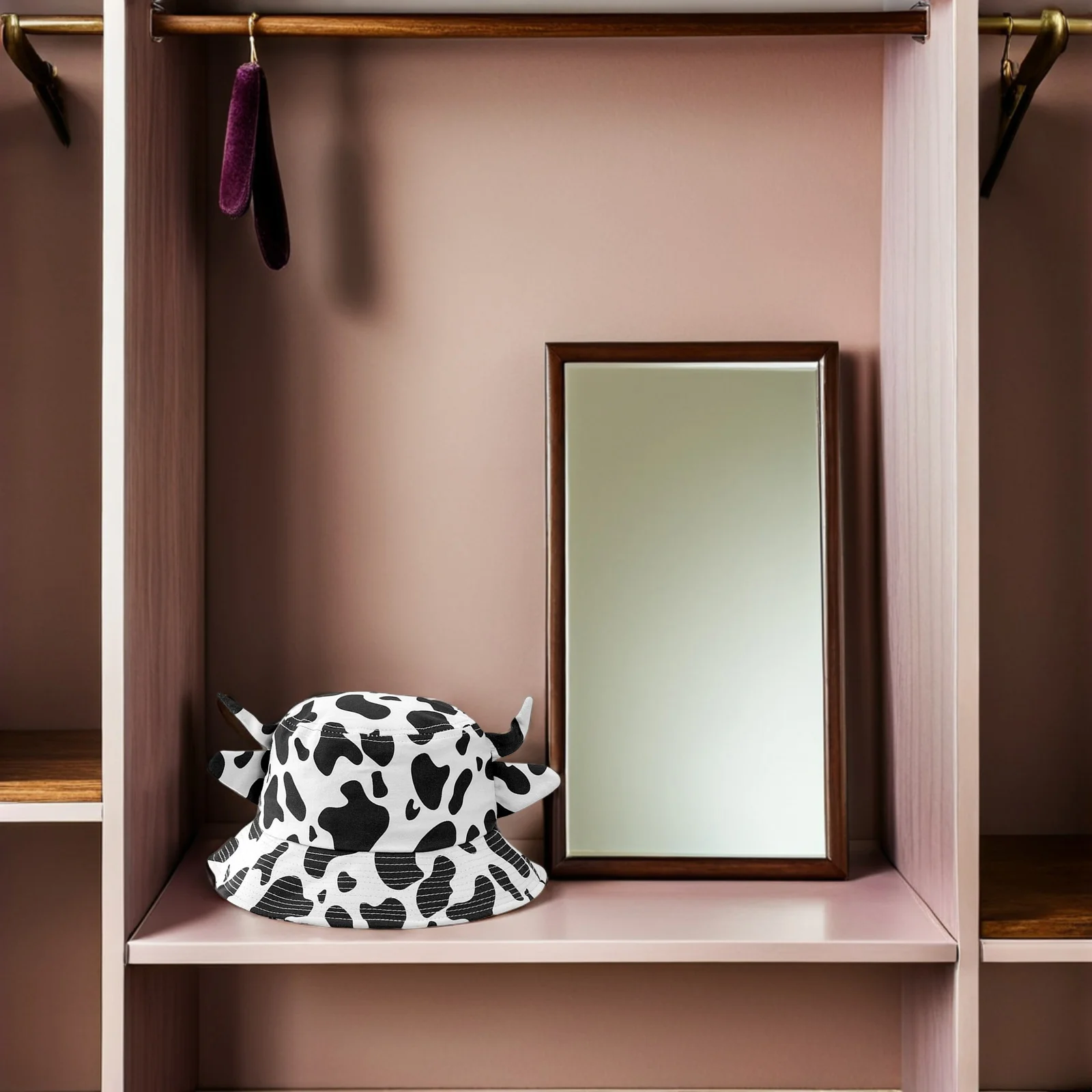 

1Pcs Cow Prints Bucket Hat Cotton Fisherman Cap Uv Protection Stylish Gift for Women Fisherman Hat Cow Prints Anti-Uv Cap