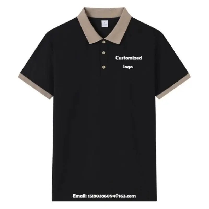 

2602EurPersonalized Polo shirt, high-end business men's T-shirt, designed with men's outdoor fashionable casual buttons