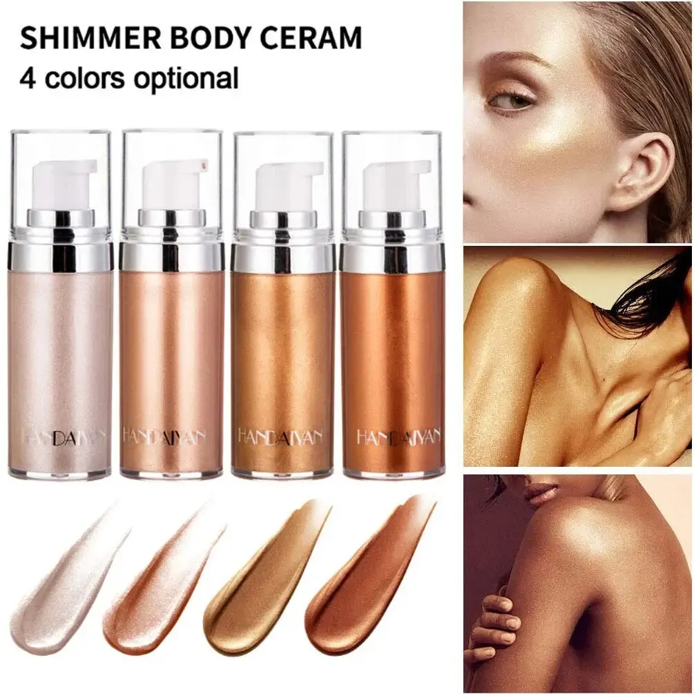 Liquid Highlighter Makeup Drops,Moisturizing Face Luminizer,Smooth Liquid Shine Shimmer Glow Foundation Glitter Body Makeup