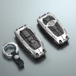 Alloy Car Key Case Cover Keychain Holder Fob Protector for Ford Mondeo Lincoln Aviator Navigator F150 Raptor Focus Keyring Bag