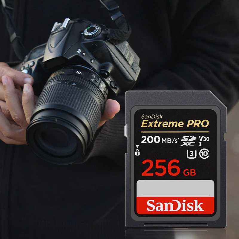 

Карта SanDisk Extreme PRO UHS-I 64 ГБ 128 ГБ 256 ГБ 512 ГБ 1 ТБ SD-карта до 200 МБ/с 32 ГБ до 100 МБ/с Карта флэш-памяти для камеры