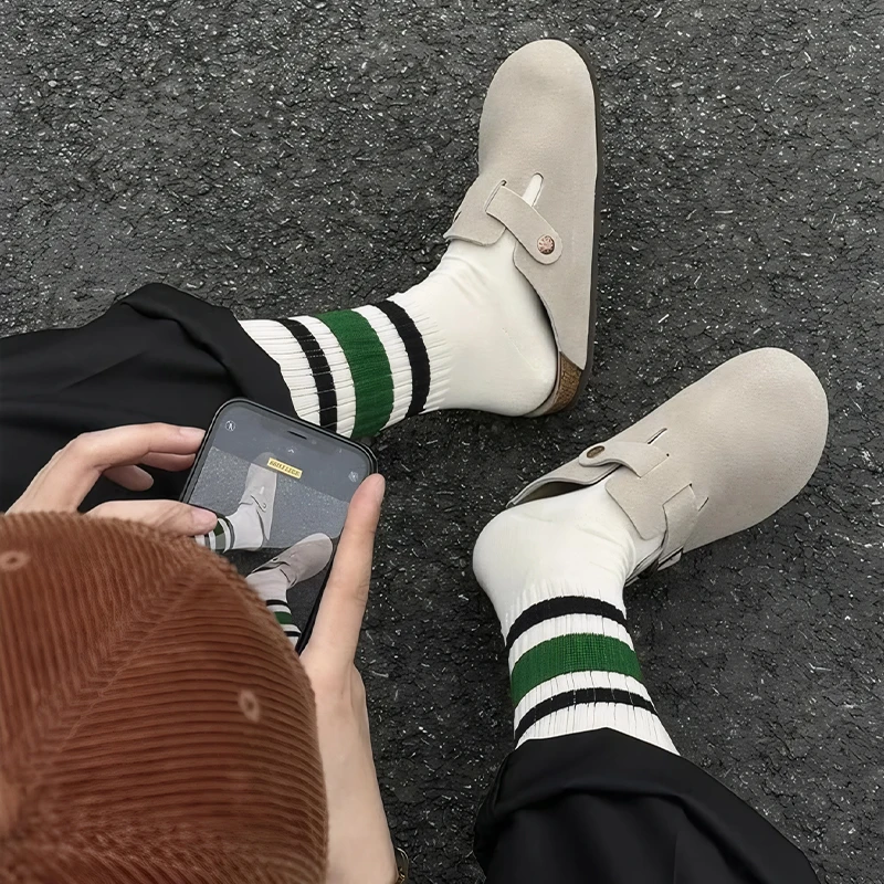 Lässige Damensocken, Damen-Wadensocken, Damen-Slouch-Socken, Damen-Baumwollsocken, Radsocken, Sportsocken – Detail 7