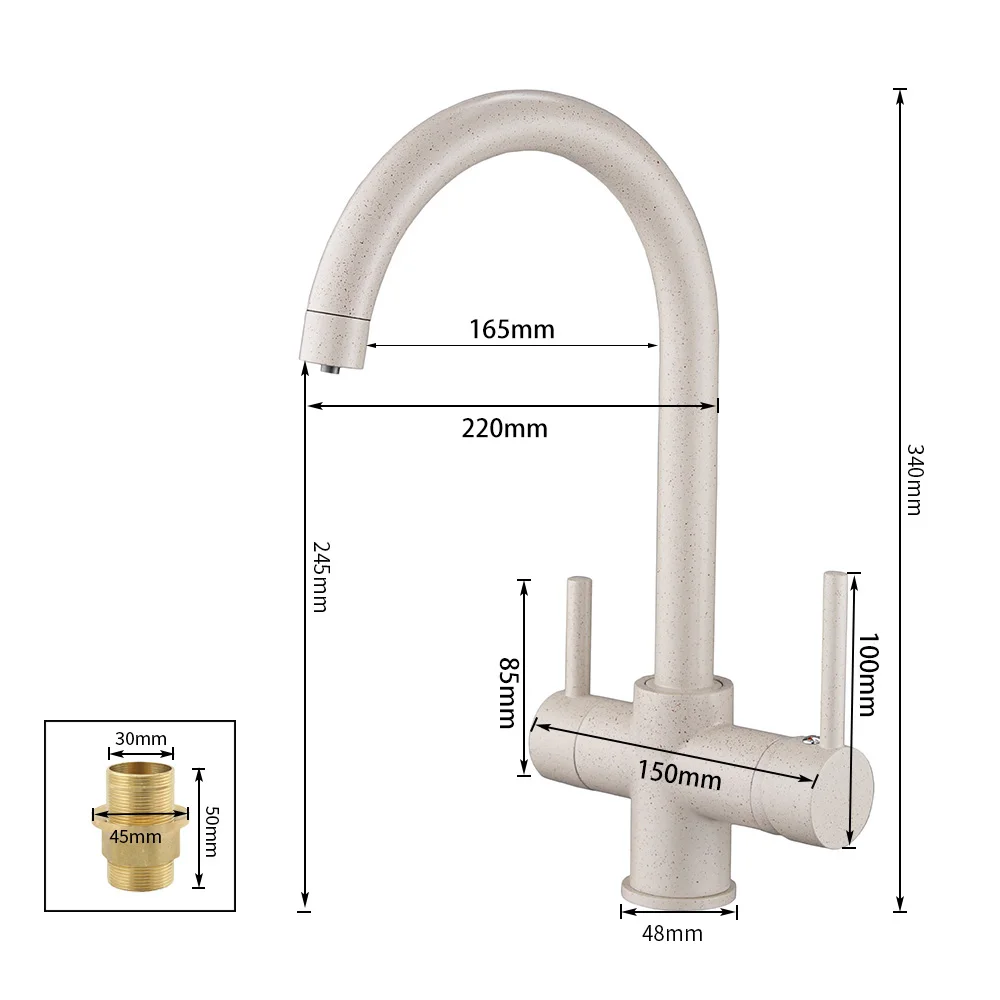 Preto torneiras de cozinha waterfilter torneiras de cozinha misturador filtro de água potável torneira da pia da cozinha água WF-0180