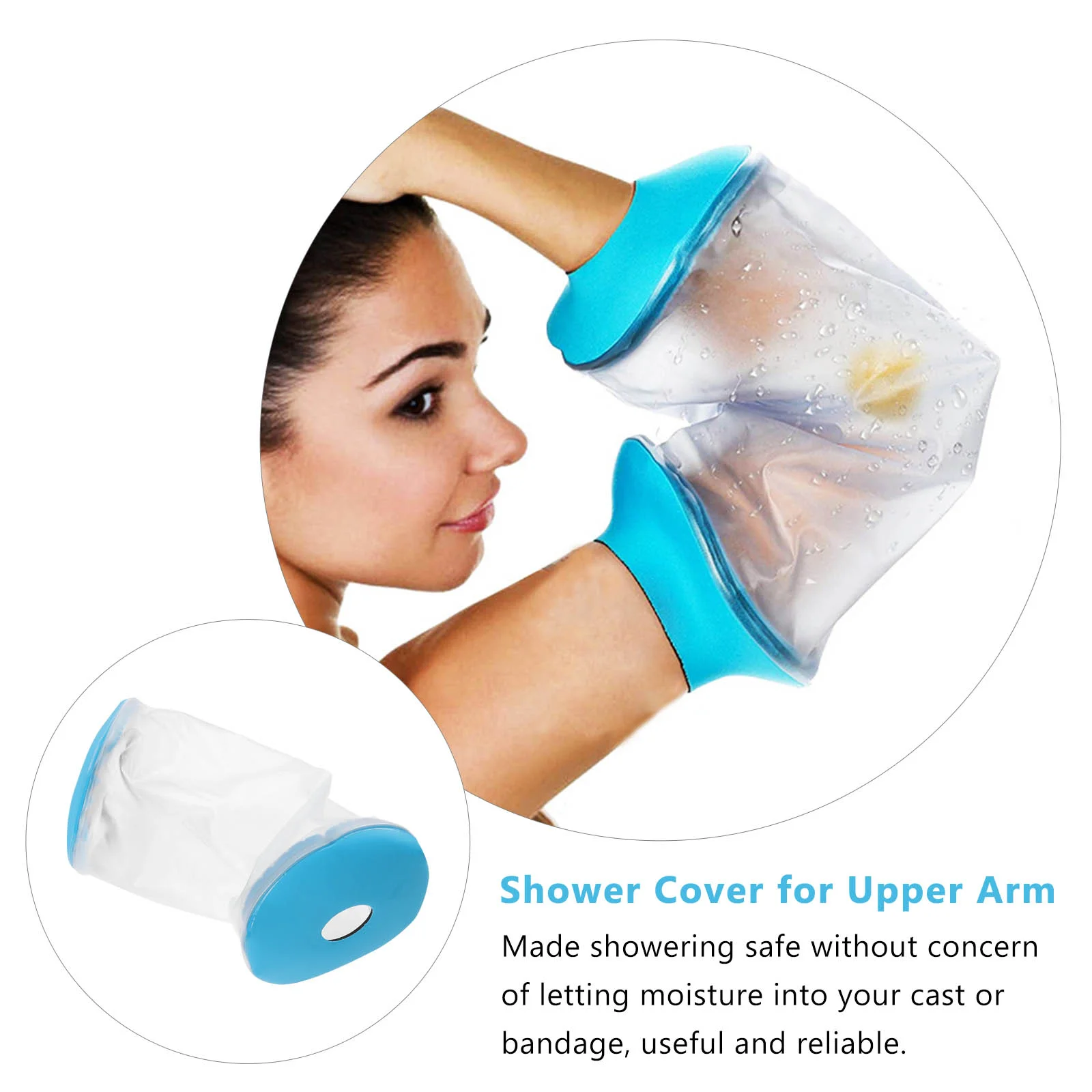 Shower Guard Picc Line Sleeve Upper Arm Cover Cast for Wound Elbow Hand Reusable Waterproof Protector Area Film Is PVC Covers