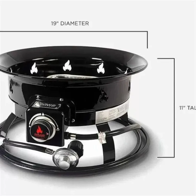 Outdoor craftsman gas fire stove for home courtyard and camping tent heating, liquefied gas outdoor smokeless campfire stove