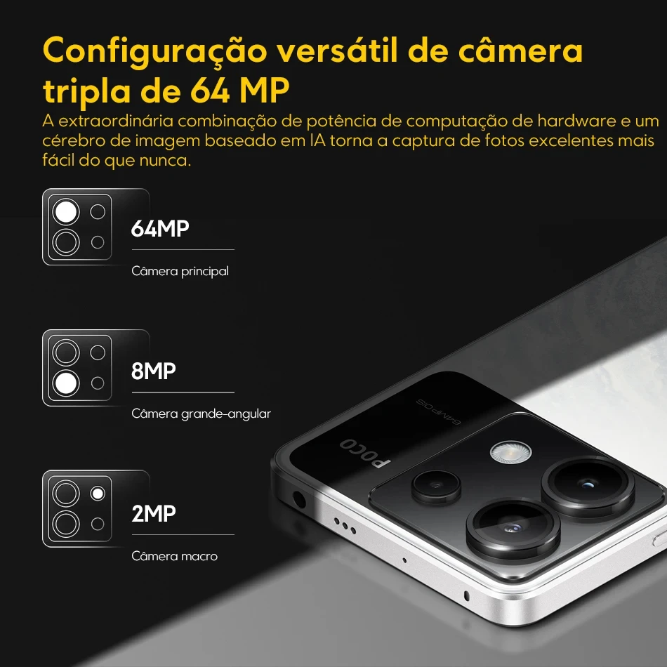 Imagem -05 - Smartphone 5g Versão Global Snapdragon 7s Gen 667 Display Amoled 120hz Câmera Tripla de 64mp Carregamento Turbo 67w Nfc Poco-x6