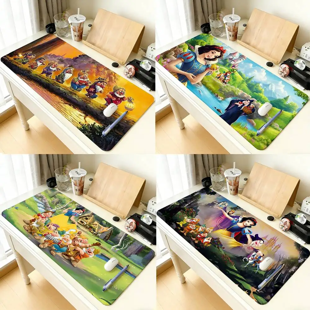 

S-Snow Whites Mouse Pad Computer Mat Deskpad Laptop Keyboard Mat Office Large Landscape Mousepad