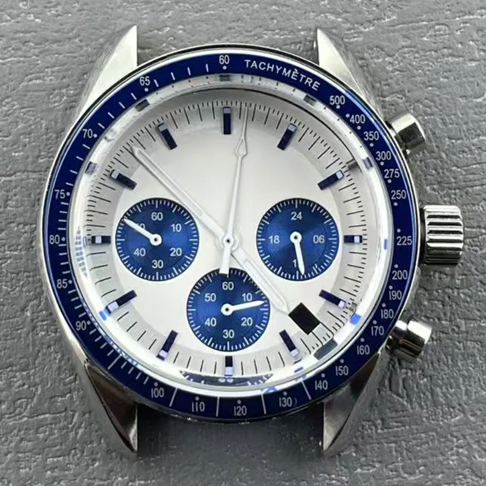 40mm watch VK63 suitable for movement case 316L stainless steel coating scratch resistant glass 5BAR waterproof quartz watch